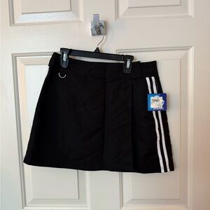 Black Skirt with White Stripes